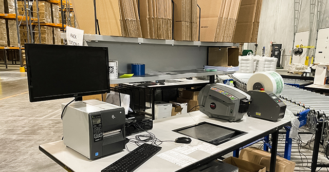 pack stations used for 3pl warehouse services, including ecommerce fulfillment